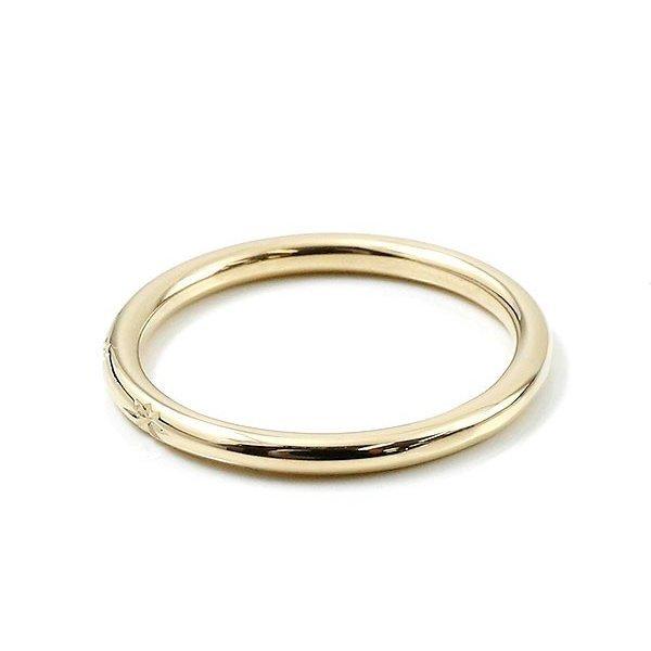 18金 リング 地金 メンズ ゴールド 18k 細め 華奢 指輪 ピンキーリング イエローゴールドk18 シンプル ストレート お守り 人気 おしゃれ 送料無料 セール saleの画像