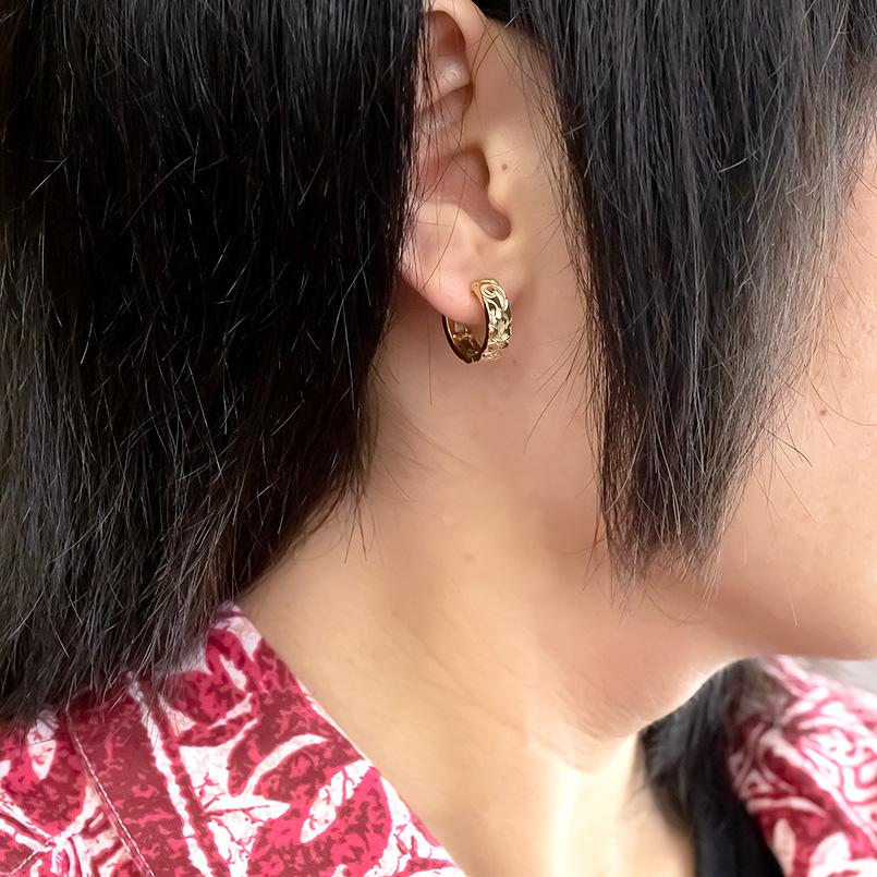 Hawaiianジュエリー　ピアス　(片耳) ハワイアンジュエリー 片耳 ピアス ハート 2way シルバー ゴールド