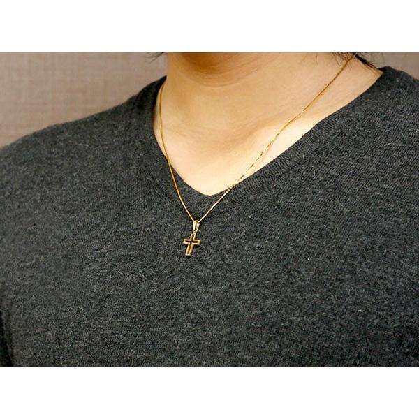人気特価激安 メンズ クロス ネックレス トップ イエローゴールドk10 ペンダント 一粒 10金 チェーン 十字架 人気 透かし つや消し マット仕上げ 人気特価激安 Www Exclusivebalivillas Com