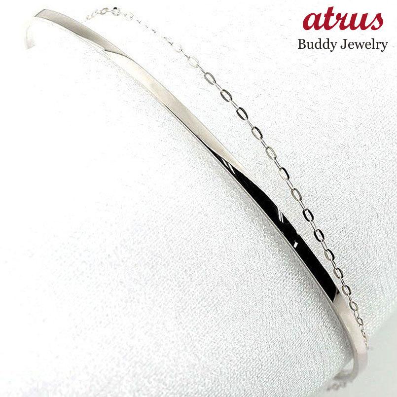 ブレスレット プラチナ バングル pt900 レディース チェーン 華奢 細身 地金 送料無料 セール SALE