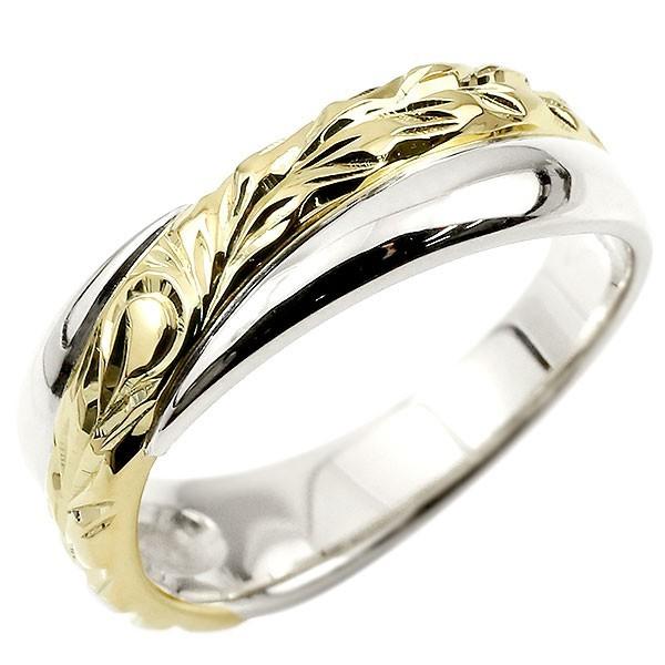 偉大な ハワイアンジュエリー メンズリング 婚約指輪 シルバー エンゲージリング ピンキーリング リング 指輪 一粒 イエローゴールドk10 10金コンビ 10k Web限定 Lespakigali Com