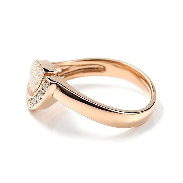販売価格の低下 婚約指輪 ダイヤ ダイヤモンドリング ピンクゴールドk10 エンゲージリング リング 指輪 ウェーブリング 10金 10k 緩やかなV字  つや消し セール SALE
