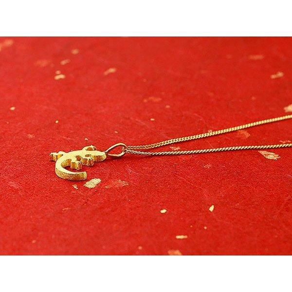純金 ネックレス 24金 トップ メンズ 金 ゴールド 24K トカゲ ペンダントトップ k24 とかげ シンプル 男性 トレジャーハンター 人気 セール saleの画像