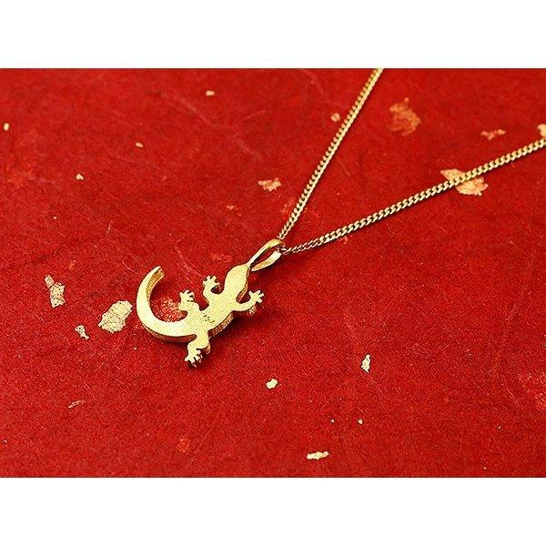 純金 ネックレス 24金 トップ メンズ 金 ゴールド 24K トカゲ ペンダントトップ k24 とかげ シンプル 男性 トレジャーハンター 人気 セール saleの画像