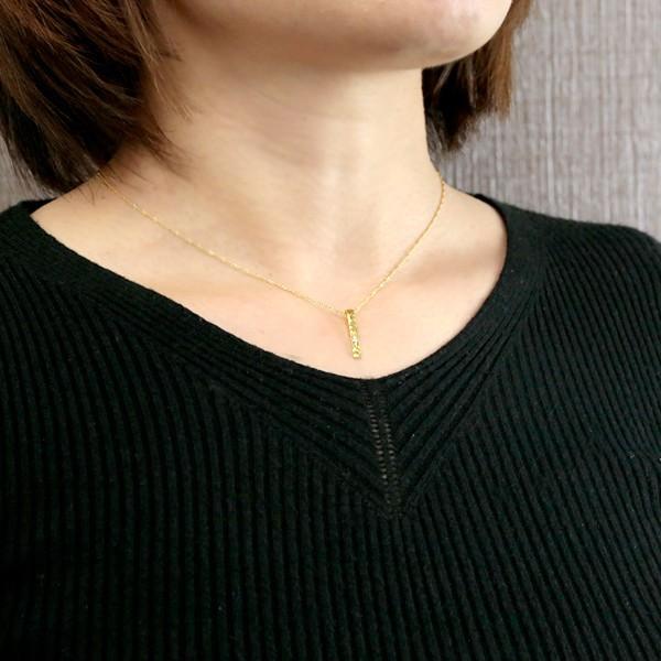 贅沢屋の 純金 ネックレス 24金 トップ メンズ ペア バー ダイヤモンド