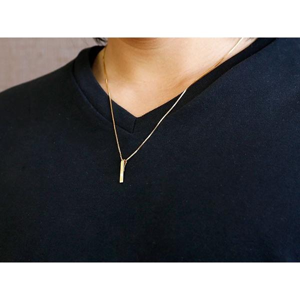 お洒落 メンズ ネックレス イエローゴールドk10 バーネックレス トップ ダイヤモンド 10金 10k チェーン スター彫り プレートネックレス トップ トレジャーハンター 正規店仕入れの Arezzosky Com