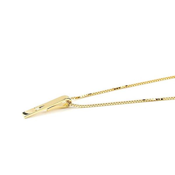 18金 ネックレス トップ メンズ スティック ダイヤモンド 一粒 ゴールド 18k k18 バーネックレス トップ プレート トレジャーハンター 送料無料 セール saleの画像