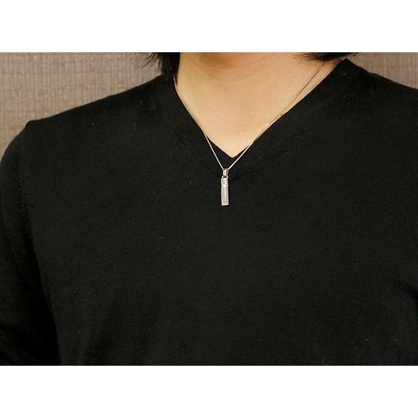 メンズ ネックレス トップ シルバー925 クロス バーネックレス トップ ダイヤモンド 一粒 プレートネックレス トップ トレジャーハンター 人気 セール saleの画像