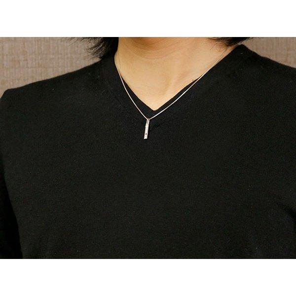 ネックレス トップ シルバー925 バーネックレス トップ ブラックダイヤモンド ダイヤ sv925 プレートネックレス トップ トレジャーハンター 男女兼用 人気 saleの画像