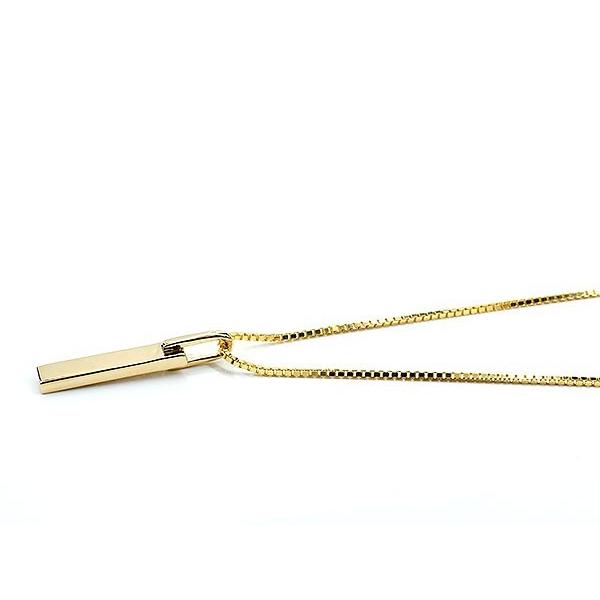 18金ネックレス トップ メンズ イエローゴールドk18 バー ブラックダイヤモンド ダイヤ ペンダント 18ｋ チェーン プレート トレジャーハンター セール SALE_2