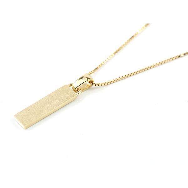 18金 ネックレス ブラックダイヤモンド メンズ ペンダントトップ イエローゴールド 18k バーネックレス トップ つや消し 人気 おしゃれ 送料無料 セール saleの画像