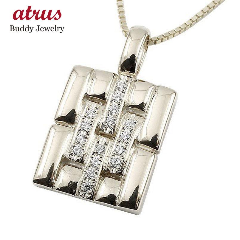 ネックレス メンズ ダイヤモンド ホワイトゴールドk10 メタルバンド 時計 ペンダントトップ 10金 男性用 ダイヤ 人気 シンプル 送料無料 セール SALE