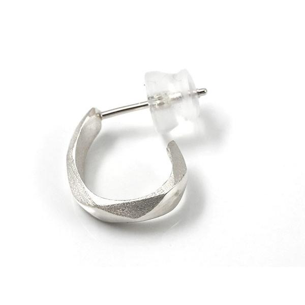 プラチナ フープピアス メンズ 片耳 pt900 シンプル おしゃれ ダイヤ柄 地金 つや消し 人気 ファースト 送料無料 セール SALE