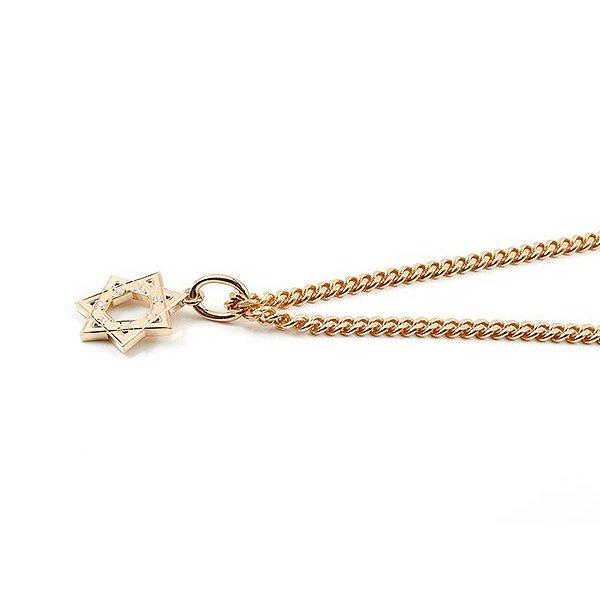 喜平 ネックレス トップ メンズ ピンクゴールドk10 ダイヤモンド キヘイ ペンダント 七芒星 幾何学 10金 コントラッド 東京 シンプル 送料無料 セール saleの画像
