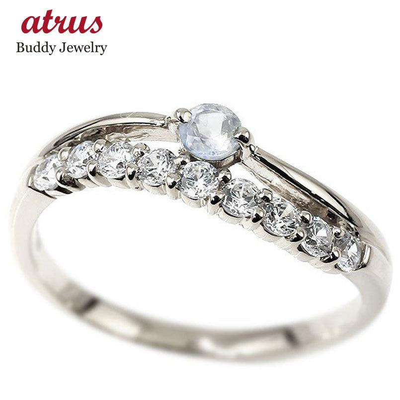 プラチナリング ダイヤモンド ブルームーンストーン ウェーブ 指輪 Pt900 ハーフエタニティ 2連リング ダイヤ 6月誕生石 ピンキーリング レディース 送料無料 Www Arilab Com Tr Index Php