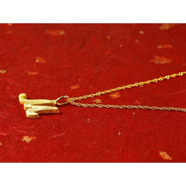 純金 ネックレス 24金 トップ メンズ 選べるイニシャル ゴールド 24K アルファベット 筆記体 ペンダントトップ ゴールド k24 男性 シンプル 送料無料 SALE_2