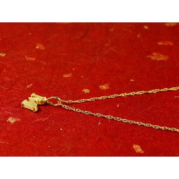純金 ネックレス 24金 レディース 選べるイニシャル ゴールド 24K アルファベット ゴシック体 ペンダントトップ ゴールド k24 送料無料 セール saleの画像