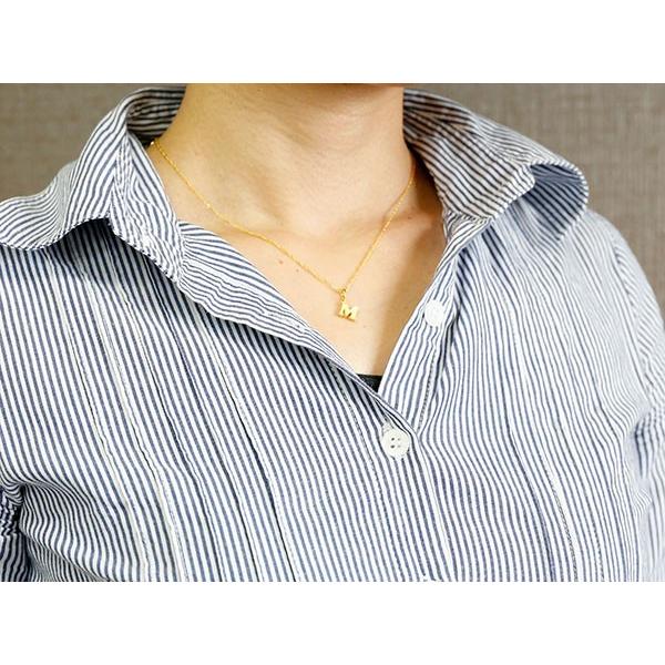 純金 ネックレス 24金 レディース 選べるイニシャル ゴールド 24K アルファベット ゴシック体 ペンダントトップ ゴールド k24 送料無料 セール saleの画像