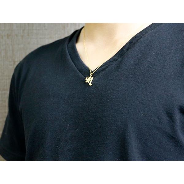 純金 ネックレス 24金 トップ メンズ 選べるイニシャル ゴールド 24K アルファベット ペンダントトップ ゴールド k24 男性用 送料無料 人気 セール saleの画像