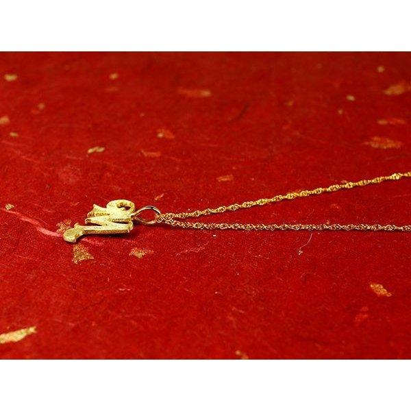 純金 ネックレス 24金 トップ メンズ 選べるイニシャル ゴールド 24K アルファベット ペンダントトップ ゴールド k24 男性用 シンプル 送料無料 人気 saleの画像