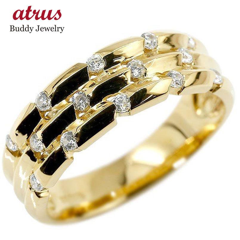 メンズ ダイヤモンドリング イエローゴールドk10 婚約指輪 ダイヤ ピンキーリング指輪 幅広 エンゲージリング 10金 宝石 男性用 送料無料 人気 セール SALE