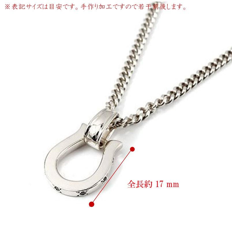 ネックレス メンズ 喜平 トップ シルバー ブラックダイヤモンド 馬蹄 sv925 ペンダント ホースシュー バテイ キヘイ 男性 セール saleの画像