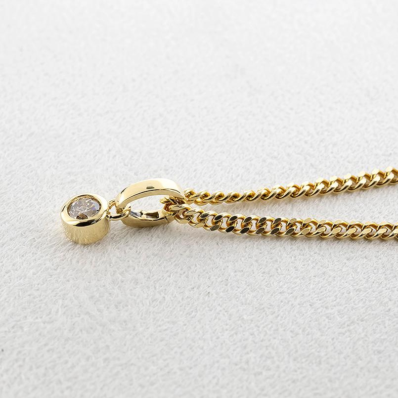 18金 ネックレス ペンダントトップ 喜平 トップ メンズ ゴールド 18k ダイヤ 一粒 ブラウンダイヤモンド 0.5ct k18 キヘイ チェーン あすつく 送料無料 saleの画像