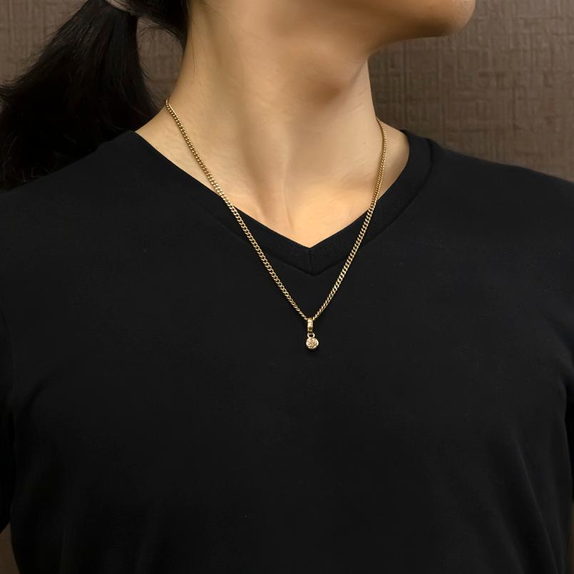 18金 ネックレス ペンダントトップ 喜平 トップ メンズ ゴールド 18k ダイヤ 一粒 ブラウンダイヤモンド 0.5ct k18 キヘイ チェーン あすつく 送料無料 saleの画像