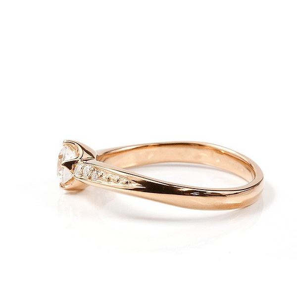 婚約指輪 ダイヤ ダイヤモンド リング ピンクゴールドk18 18k エンゲージリング0.3ct 一粒 大粒 指輪 ピンキーリング 18金 レディース 送料無料 セール saleの画像