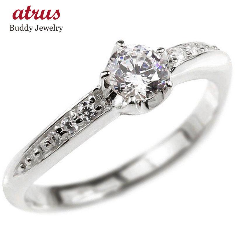 リング ゴールド 婚約指輪 ダイヤ ダイヤモンドホワイトゴールドk10 エンゲージリング0.3ct 一粒 大粒 指輪 ピンキーリング 10金 送料無料 セール sale
