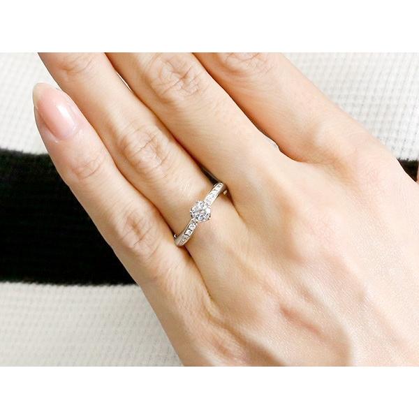 婚約指輪 ダイヤ ダイヤモンド リング ホワイトゴールドk10 エンゲージ