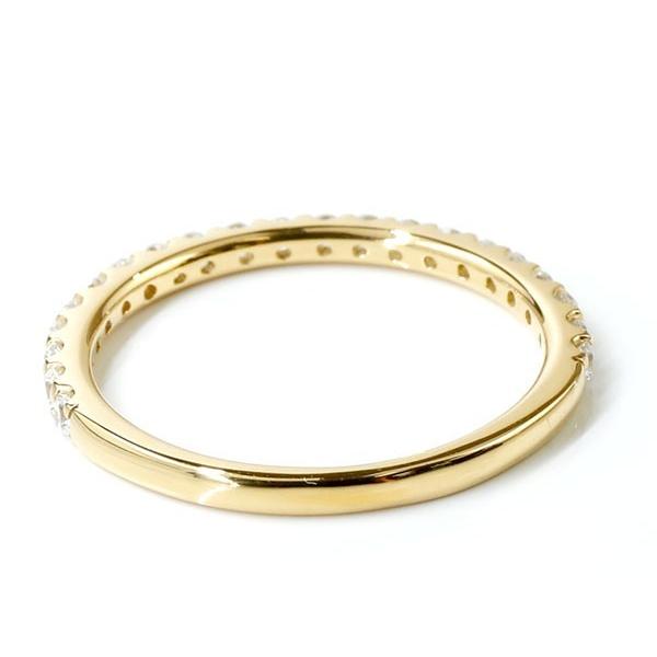 リング ゴールド 婚約指輪 ダイヤ ダイヤモンド ハーフエタニティイエローゴールドk10 エンゲージリング指輪 ピンキーリング 10金 送料無料 セール SALE