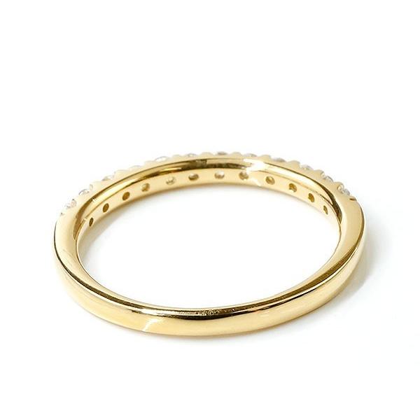 18金 ピンキーリング ダイヤモンド 0.3ct ハーフエタニティレディース ゴールド 18k 指輪 リング 婚約指輪 イエローゴールドk18 重ねつけ 送料無料 セール saleの画像