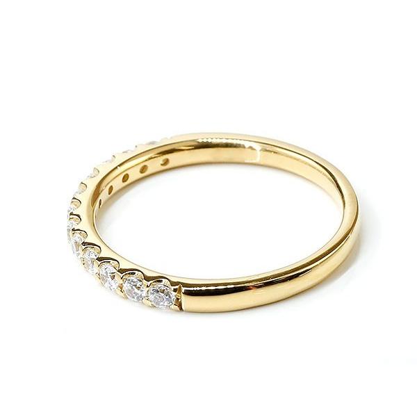 18金 リング ダイヤモンド 0.3ct ハーフエタニティレディース ゴールド 18k 指輪 ピンキーリング 婚約指輪 イエローゴールドk18 重ねつけ 送料無料 セール saleの画像
