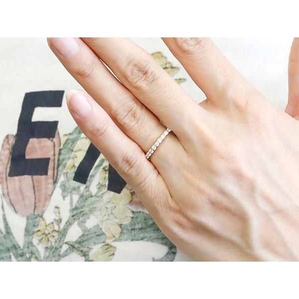 18金 リング ダイヤモンド 0.3ct ハーフエタニティレディース ゴールド 18k 指輪 ピンキーリング 婚約指輪 イエローゴールドk18 重ねつけ 送料無料 セール saleの画像