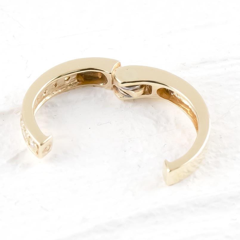 ゴールド ピアリング 正規品 ダイヤモンド0.1ct 痛くない イヤリング 10k イエローゴールドk10 イヤーカフ ダイヤ 男女兼用 あすつく 送料無料 セール saleの画像