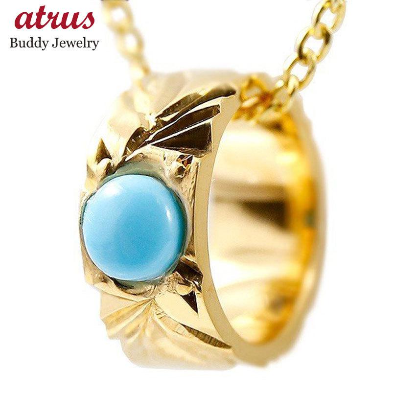 日本産 ハワイアンジュエリー ネックレス メンズ ネックレス トルコ ベビーリング イエローゴールドk18 チェーン ネックレス シンプル 18金 人気 プレゼント 男性用 最安値挑戦 Ryanito Us