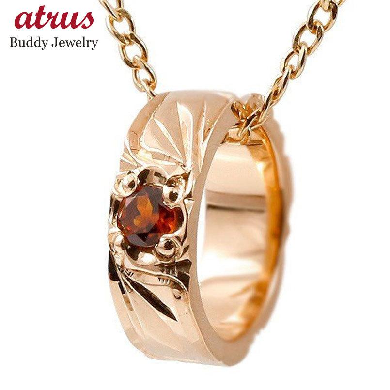 安い購入 シンプル ネックレス チェーン ピンクゴールドk18 ベビーリング ガーネット ネックレス メンズ トップ ネックレス ハワイアンジュエリー 永遠に輝き続ける深彫りのハワイアンジュエリー 18金 男性用 人気 メンズアクセサリー Dagl Tg