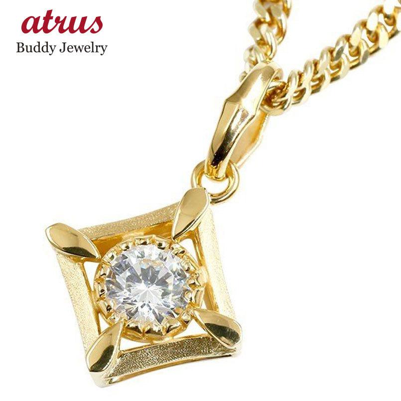 21公式店舗 18金 ネックレス トップ 喜平 トップ メンズ シンプル キュービックジルコニア 大粒 ゴールド 18k イエローゴールドk18 キヘイ チェーン 男性 送料無料 超歓迎 Www Skylanceronline Com