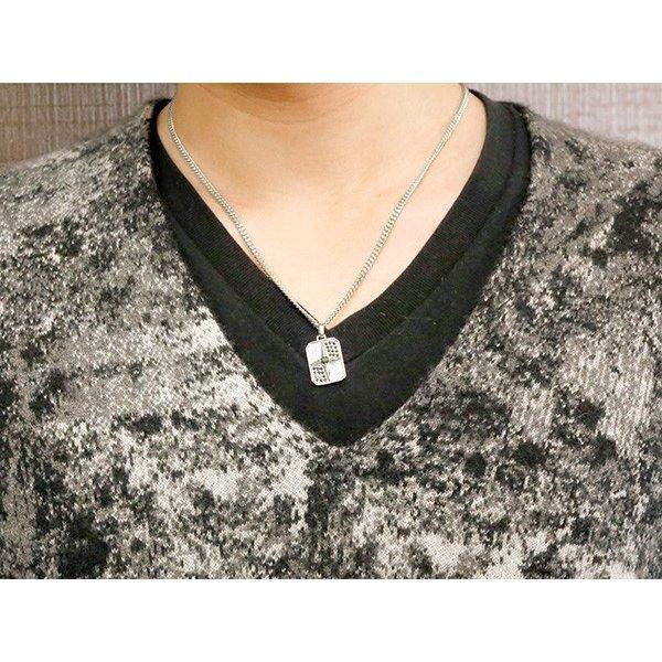 喜平 メンズ ブラックダイヤモンド ダイヤモンド ネックレス トップ ホワイトゴールドk10 クロス シールド 十字架 盾 10金 星 キヘイチェーン セール saleの画像
