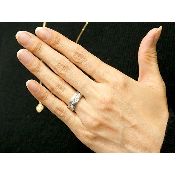 ペアリング ペア メンズ シルバー925 ダイヤモンド ブラックダイヤモンド 指輪 幅広 つや消し sv925 ダイヤ 結婚指輪 マリッジリング 人気 セール saleの画像
