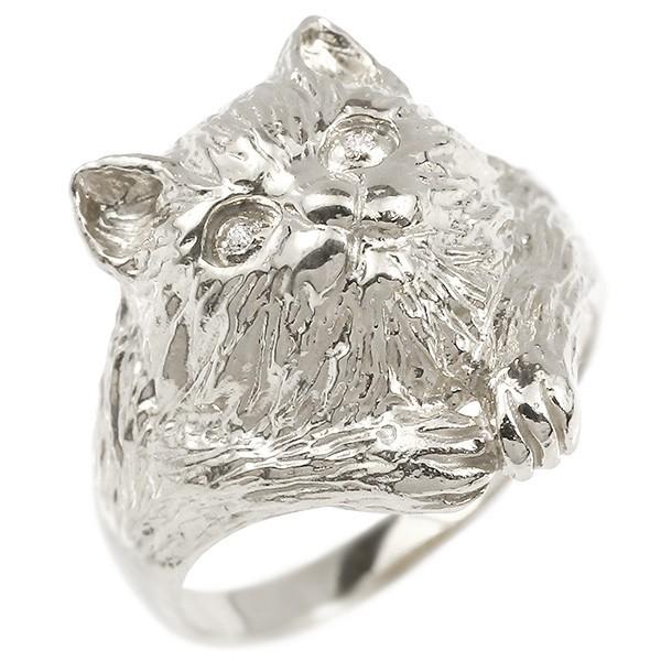 おすすめネット プラチナリング ダイヤモンド 猫 エンゲージリング 幅広 指輪 ピンキーリング 婚約指輪 ダイヤ pt900 宝石 ねこ ネコ レディース 送料無料 母の日 指輪