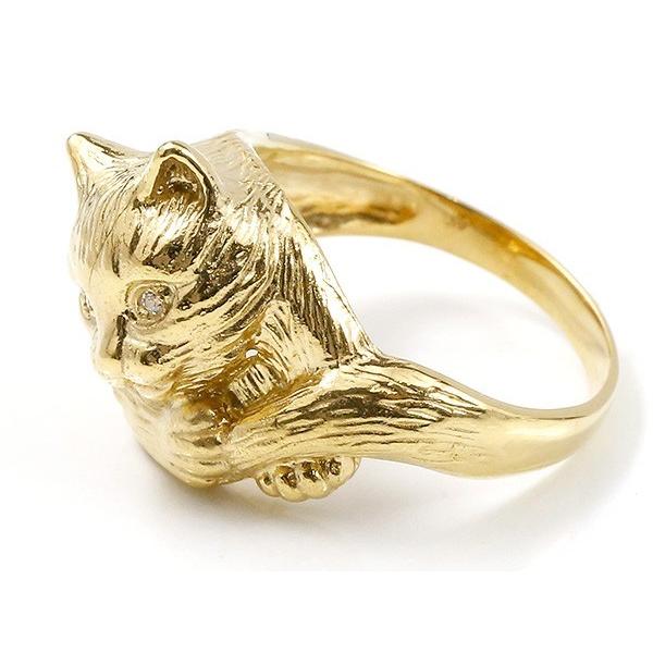 スナップ一覧 リング ダイヤモンド 猫 イエローゴールドk18 エンゲージリング 幅広 指輪 ピンキーリング 婚約指輪 ダイヤ 18金 ねこ ネコ 送料無料 ホワイトデー 2024