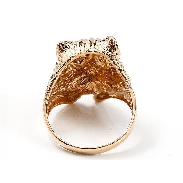 リング ダイヤモンド 猫 ピンクゴールドk10 エンゲージリング 幅広 指輪 ピンキーリング 婚約指輪 ダイヤ 10金 ねこ ネコ レディース 送料無料 セール saleの画像