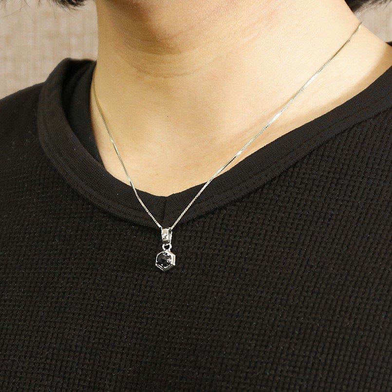プラチナ ネックレス メンズ トップ ブラックダイヤモンド 1ct pt900 30代 シンプル ダイヤ ペンダントトップ 男性 チェーン あすつく 送料無料 セール saleの画像
