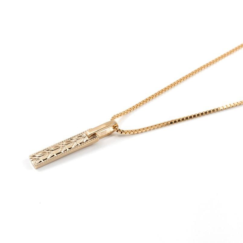 18金 ネックレス トップ ハワイアンジュエリー メンズ バーネックレス ゴールド 18k ピンクゴールド ペンダントトップ トレジャーハンター 送料無料 セール saleの画像