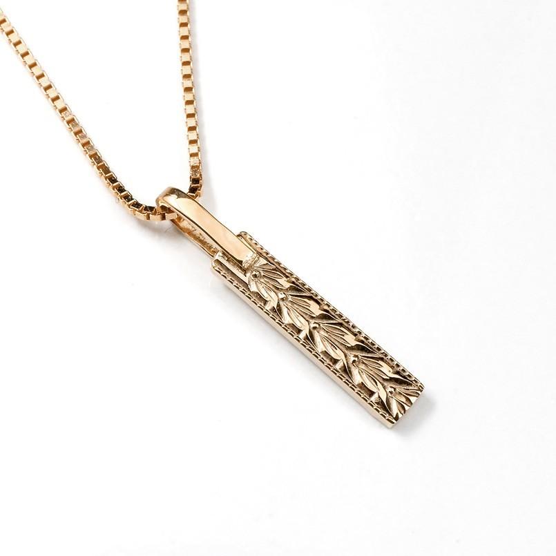18金 ネックレス トップ ハワイアンジュエリー メンズ バーネックレス ゴールド 18k ピンクゴールド ペンダントトップ トレジャーハンター 送料無料 セール saleの画像