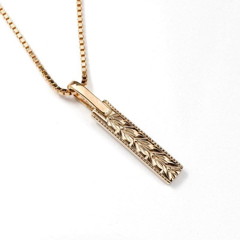 18金 ネックレス トップ ハワイアンジュエリー バーネックレス ゴールド 18k ピンクゴールド ペンダントトップ トレジャーハンター 男女兼用 送料無料 セール_3