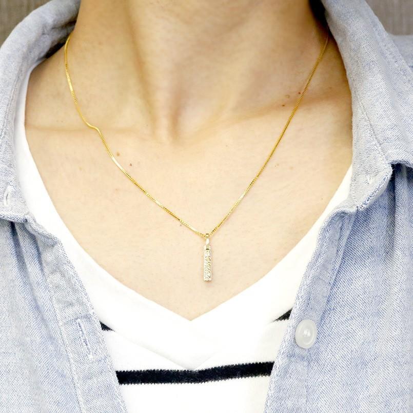 ハワイアンジュエリー 18金 ネックレス トップ メンズ バーネックレス