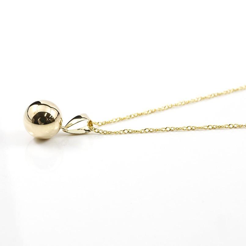 18金ネックレス トップ メンズ ゴールド 18k シンプル イエローゴールドk18 丸玉 ペンダント チェーン 男性 人気 トレジャーハンター 送料無料 セール saleの画像